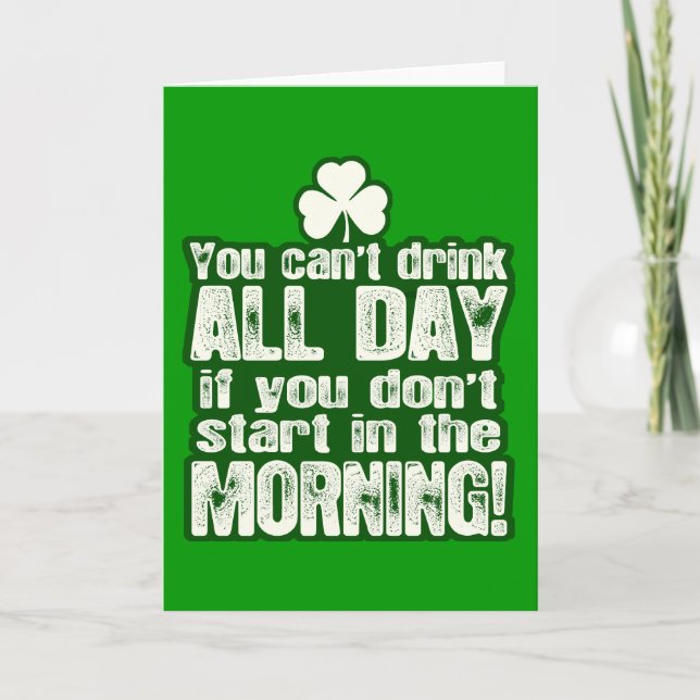 Carte Le jour de St Patrick drôle d'Irlandais (Devant)