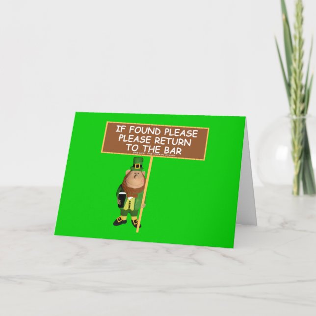 Carte Le jour du paddy drôle de St (Devant)