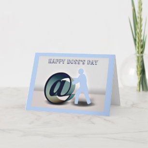 Carte Le jour du patron heureux avec @ le signe