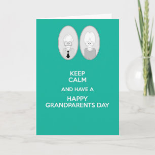 Carte Le jour heureux de grands-parents gardent le calme