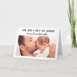 Carte Le jour où j'ai rencontré mon papa Photo pour la p
