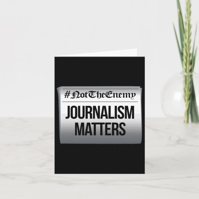 Carte Le journalisme pose problème et non l'ennemi contr (Devant)