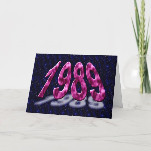 Carte Le joyeux anniversaire 1989 ans des années 80 de (Devant)