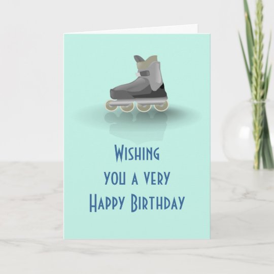 Carte Le Joyeux Anniversaire Avec Font Du Roller Le Zazzle Fr