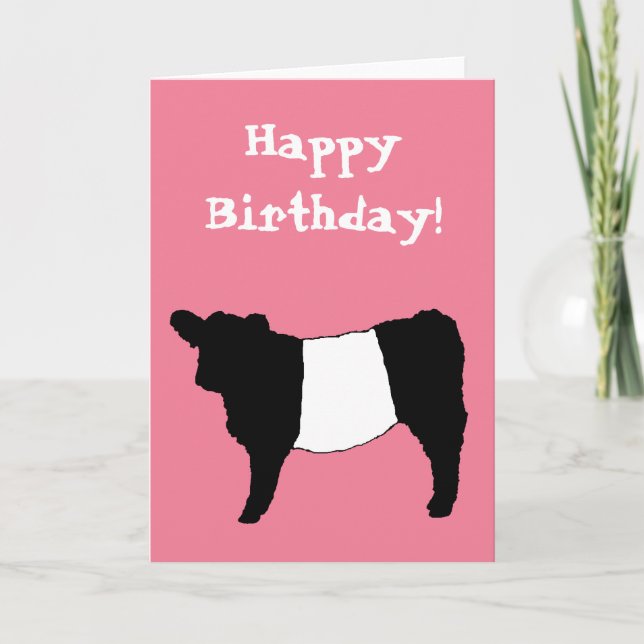 Carte Le joyeux anniversaire Beltie a ceinturé des (Devant)