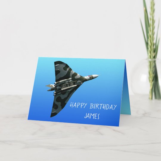 Carte Le Joyeux Anniversaire D Avro Vulcan Personnalise Zazzle Fr