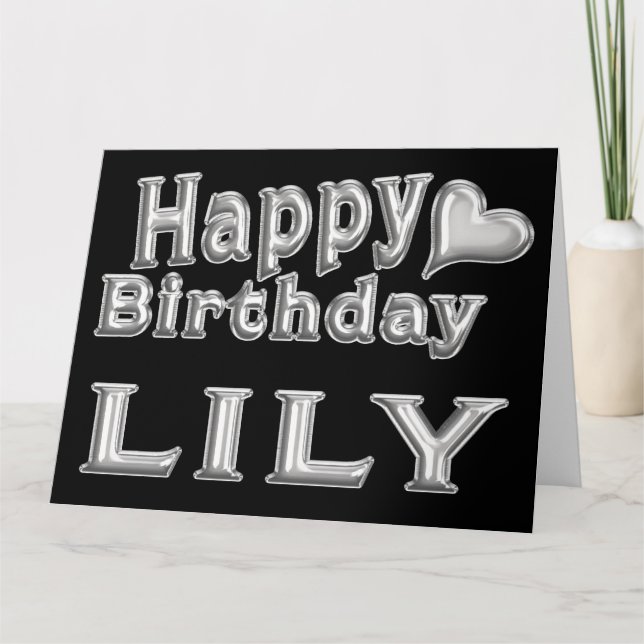 Carte Le Joyeux anniversaire de Lily Birthday (Devant)