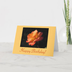 Carte Le joyeux anniversaire jaune et l'orange se sont