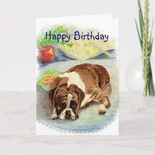 Carte Le Joyeux Anniversaire Obtiennent Le Chien Excited Zazzle Fr