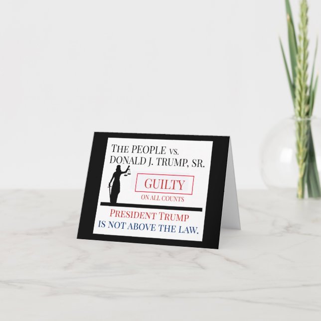 Carte Le jugement de culpabilité de Trump contre les gen (Devant)