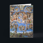 Carte Le jugement Dernier de Michel-Ange<br><div class="desc">Le jugement Dernier (1536 et 1541) de Michel-Ange est une fresque vintage de l'époque de la Renaissance qui recouvre l'ensemble du mur d'autel de la Chapelle Sixtine dans la Cité du Vatican. Il est centré autour de Jésus-Christ dans le moment qui précède lorsque le verdict du jugement Dernier est prononcé....</div>