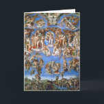 Carte Le jugement Dernier de Michel-Ange<br><div class="desc">Le jugement Dernier (1536 et 1541) de Michel-Ange est une fresque vintage de l'époque de la Renaissance qui recouvre l'ensemble du mur d'autel de la Chapelle Sixtine dans la Cité du Vatican. Il est centré autour de Jésus-Christ dans le moment qui précède lorsque le verdict du jugement Dernier est prononcé....</div>
