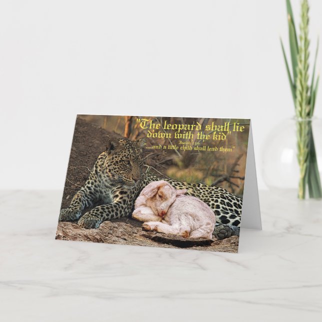 Carte Le léopard s'allongera avec l'agneau Isaïe 11 (Devant)