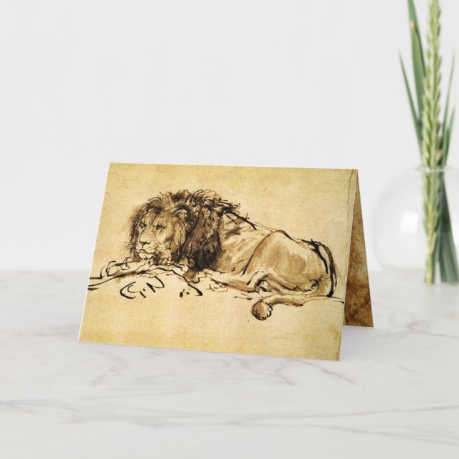 CARTE LE LION DU CAPE COUCHÉ (Devant)