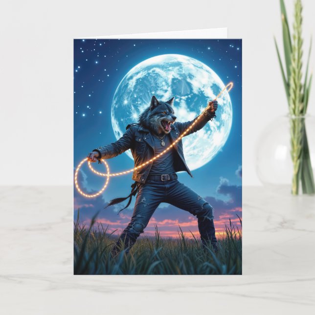 Carte Le loup-garou d'Halloween dure une Pleine lune (Devant)