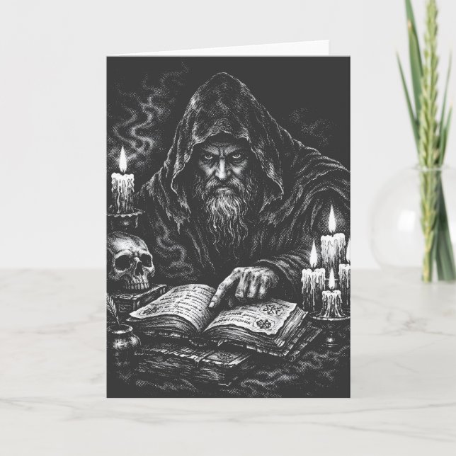 Carte Le Magicien Étudiant le Grimoire — par BurnsInHell (Devant)