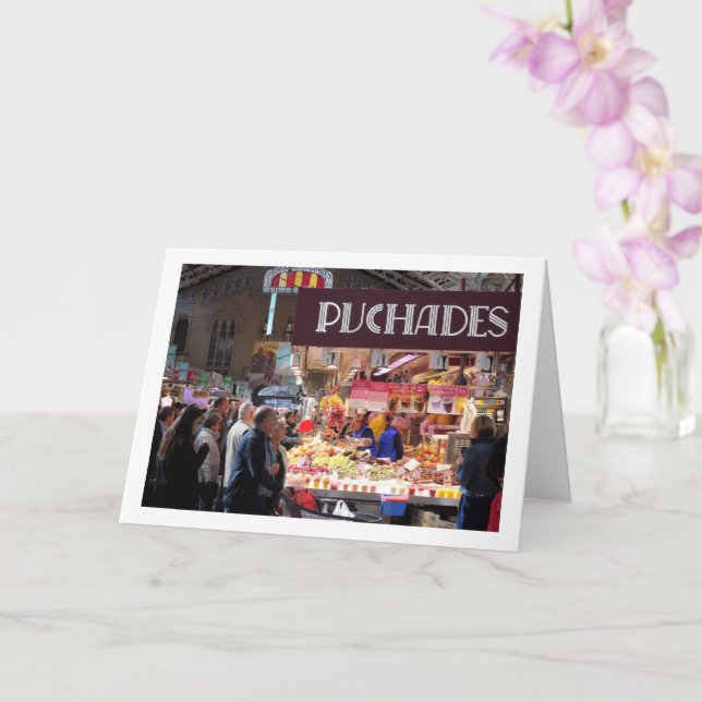 Carte Le marché central de Valence, Espagne (Orchidée)