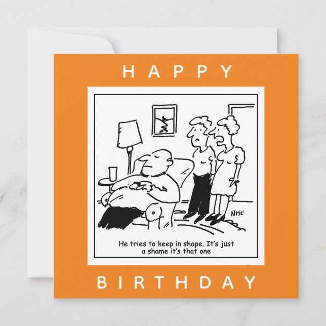 Carte Le mari aime garder en forme Cartoon (Devant)