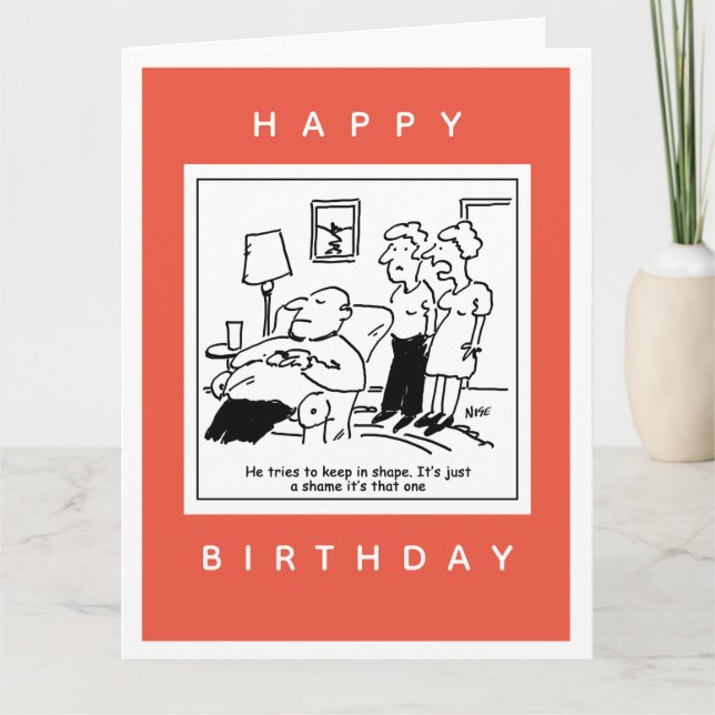 Carte Le mari aime garder la forme Cartoon (Devant)