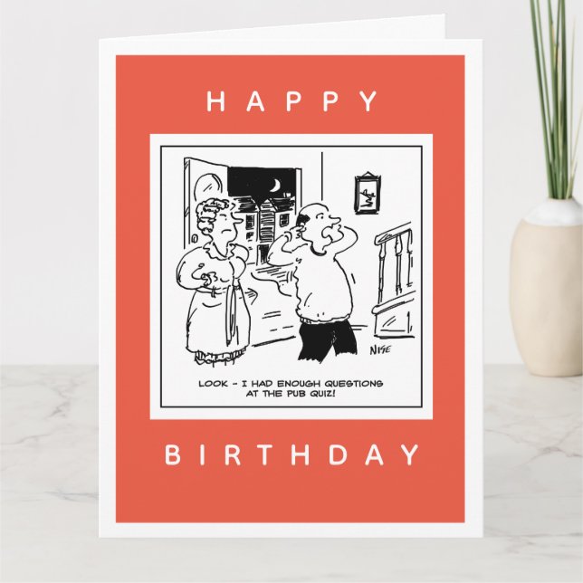 Carte Le mari ne veut pas remettre en question le dessin (Devant)