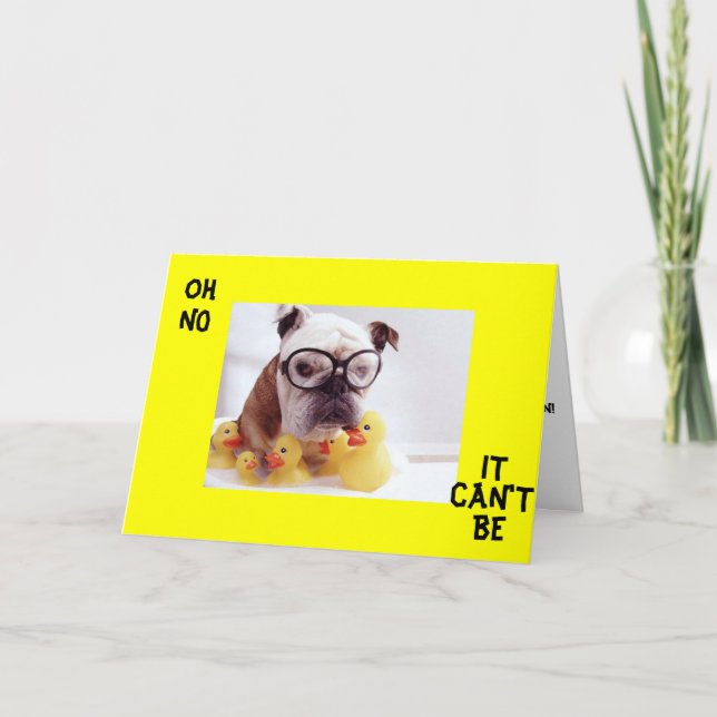 CARTE LE MAUVAIS BULLDOG EST BIEN SOUHAITÉ (Devant)