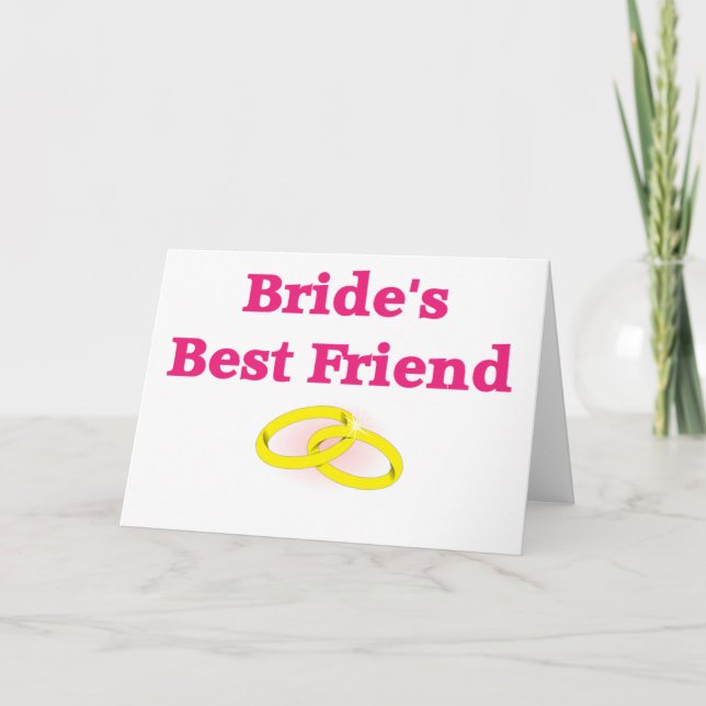 Carte Le meilleur ami de la mariée (Devant)