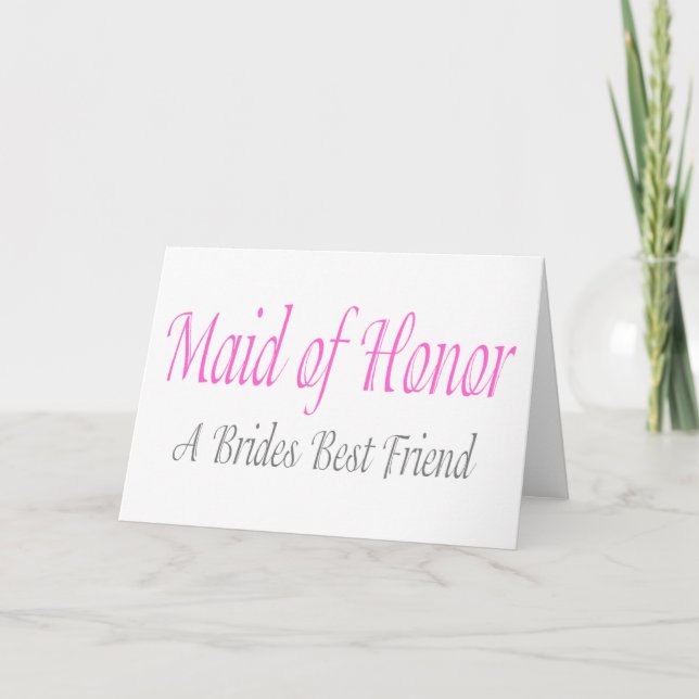 Carte Le meilleur ami d'une mariée (Devant)