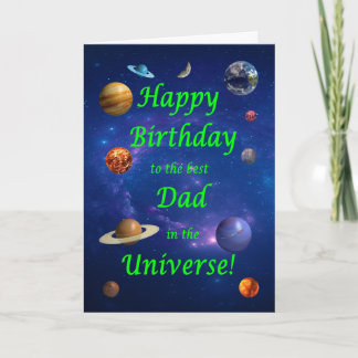 Carte Le meilleur anniversaire de papa dans l'univers