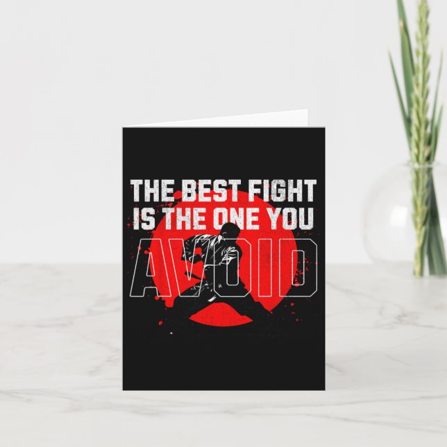 Carte Le Meilleur Combat Est Celui Que Vous Évitez. Met  (Devant)