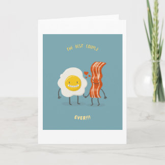 Carte Le meilleur couple jamais - bacon & œuf