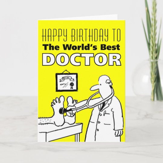 Carte Le Meilleur Docteur Du Mot Joyeux Anniversaire Zazzle Fr