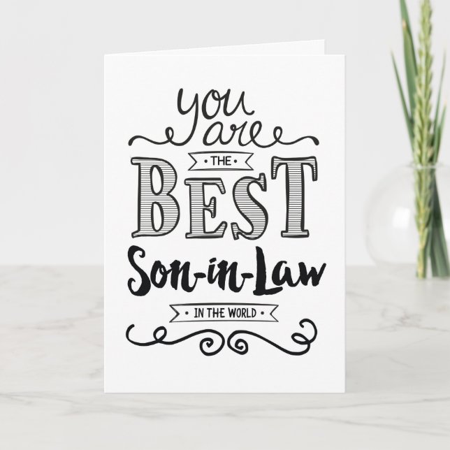 Carte Le meilleur gendre du monde à l'anniversaire (Devant)