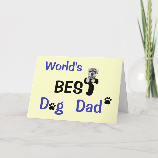 Carte Le meilleur papa de chien (Devant)