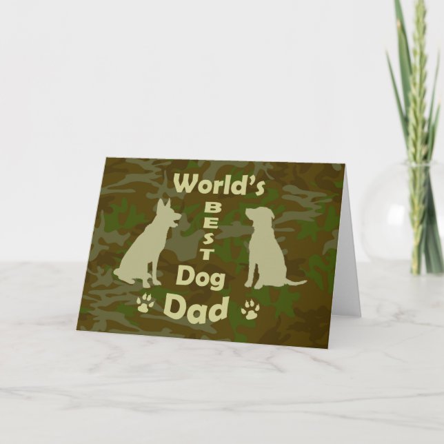 Carte Le meilleur papa de chien du monde (Devant)