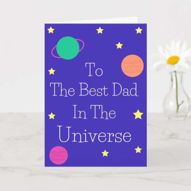 Carte Le meilleur papa de l'univers (Petite plante)