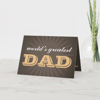 Carte Le meilleur papa du monde a éclaté à l'intérieur d