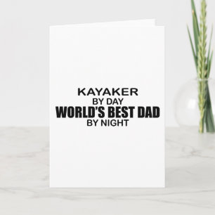 Carte Le meilleur papa du monde de Kayaker par nuit