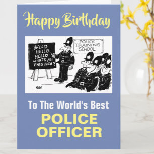 Carte Le meilleur policier du monde - Joyeux anniversair