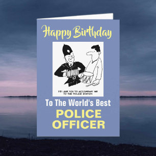 Carte Le meilleur policier du monde - Joyeux anniversair