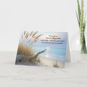 Carte Le Merci paisible du matin de la plage de la famil