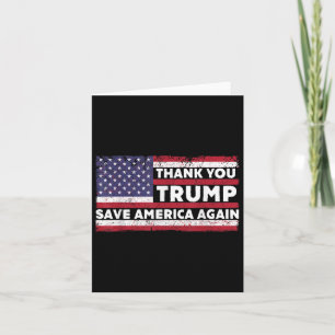 Carte Le Merci Trump sauve l'Amérique à nouveau en faveu