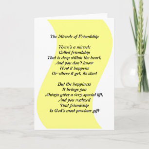 Carte Le miracle de l'amitié