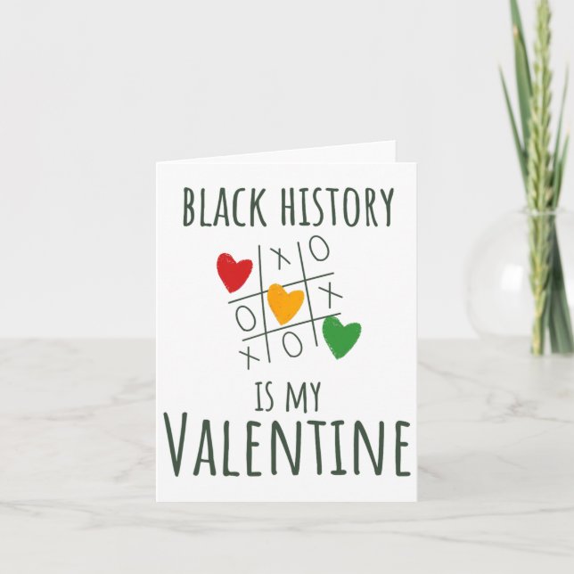 Carte Le Mois de l'Histoire des Noirs est mon Valentin S (Devant)