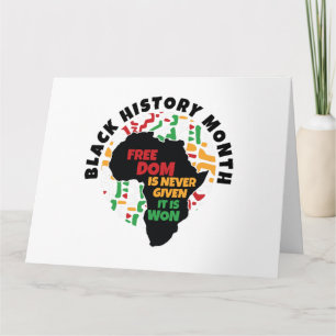 Carte Le Mois de l'Histoire Noire La liberté n'est jamai