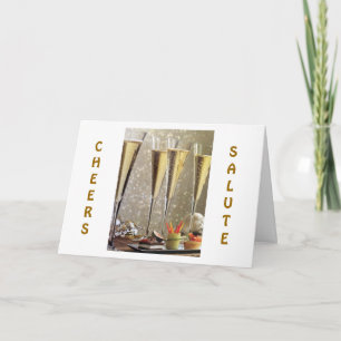 CARTE LE MOMENT DE DIRE FÉLICITATIONS=TOAST AU CHAMPAGNE