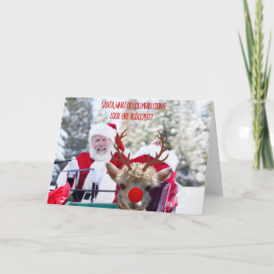 Carte Le moment hilarant du Père Noël avec Rudolph - dég
