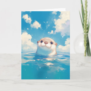 Carte Le monde aquatique d'une mignonne loutre