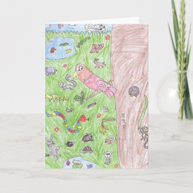 Carte Le Monde de Brooke ou l'animals greeting card (Devant)