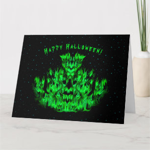 Carte Le Monstre de la flamme verte dans le ciel étoilé