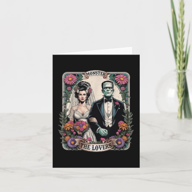 Carte Le monstre Frankenstein et la mariée les amants Ta (Devant)